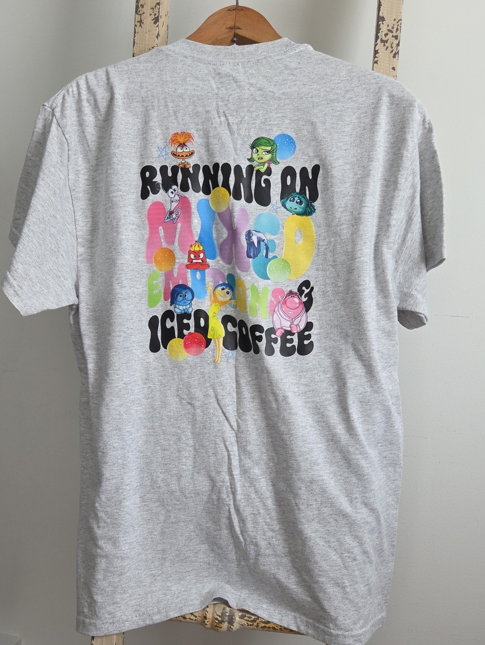 Gildan Light Gray Short Sleeve Tee with Bubble Tea Graphic